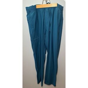Cherokee Men Stretch Scrubs 5 Pocket Pant, W/zip Cuffs-Size: XL Caribbean Blue